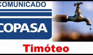 Alguns bairros da cidade de Timóteo, poderá apresentar falta de Água nesta segunda-feira (18/03)