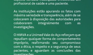 Hospital metropolitano Vale do Aço e  Unimed Vale do Aço emite nota de esclarecimento