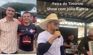 Show de Júlio Garcia anima Feira do Timirim em Timóteo