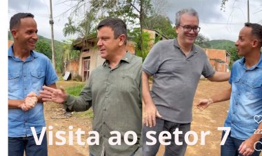 Prefeito Capitão Vitor e secretário de Planejamento visitam setor 7 no bairro Macuco acompanhados do vereador Fabiano Ferreira