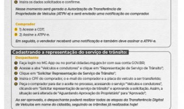 Estado amplia as opções para os cidadãos realizarem, de forma ágil e fácil, a transferência digital de veículos