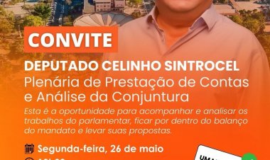 Deputado estadual Celinho do sintrocel realiza reunião plenária de prestação de contas
