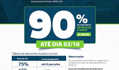 Prefeitura oferece até 90