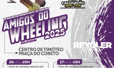 Na Praça 1º de Maio em Timóteo, neste final de semana tem Amigos do Wheeling