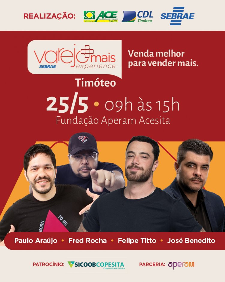 Evento Varejo+ Experience promete movimentar o empreendedorismo em Timóteo